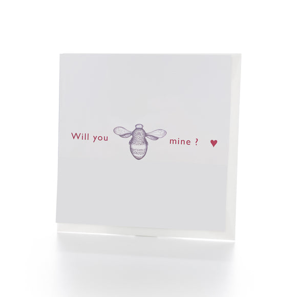 Bee Greetings Card - Valentines